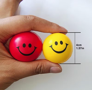 HAWK SPORTS INDUSTRIES Smile <b>Face</b> Cute Soft Toy <b>Exercise</b> Ball PU Portable Fitness Equipment for Muscle Relaxation Body Training - Product Image 1