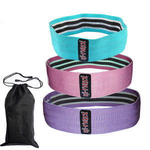 Bandes en tissu respirant antidérapantes robustes pour femmes, pour fessiers et jambes, bandes de résistance larges en coton pour hanches et cuisses - Product Image 4