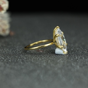 แหวนหมั้นเพชรโมอิสซาไนต์ทรงมาร์คีส์ เงินแท้ 925 สำหรับผู้หญิง แหวนแต่งงานสุดหรู แหวนขอแต่งงาน เครื่องประดับสั่งทำ - Product Image 6