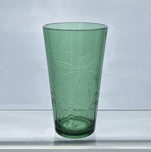 แก้วน้ำพลาสติกสำหรับใช้งานกลางแจ้งขนาด 18 ออนซ์ ดีไซน์ต้นปาล์มสุดหรู สไตล์วินเทจ คุณภาพพรีเมียม เหมาะสำหรับงานปาร์ตี้และใช้ในบ้าน - Product Image 2