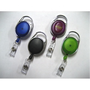 Porte-badge rétractable en plastique ABS RP-03 avec sangle en PVC et cordon en nylon de 60-90 cm avec clip ceinture - Product Image 5
