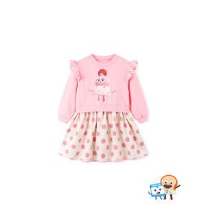 Vestido Coreano OZKIZ Estilo Princesa para Niñas de 2 a 6 Años, 100% Algodón, Chifón con Volantes, Primavera/Otoño, Moda Infantil, Venta al Por Mayor - Product Image 1