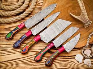 High Quality 5 PCS Professional Kitchen <b>Knife</b> <b>Set</b> With Damascus Steel Blade and Custom Handle Kitchen <b>Knife</b> <b>Set</b> For Hot Sale - Product Image 5