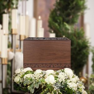 Cremation Urns for Human Ashes Adult Male or Female Funeral <b>Memorial</b> Urns for Ashes, Wooden Tree of Life Decorative Urns <b>Box</b> - Product Image 3