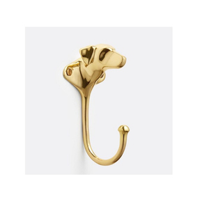 Golden Dog Head Brass Vintage Eco-Friendly Wall <b>Hook</b> Single <b>Hook</b> for Clothing Storage Drill Installation - Product Image 1