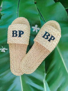 OEM ODM Eco Friendly Water Hyacinth <b>Slippers</b> Water Hyacinth Beach Sandals Women Slides Vietnam - Product Image 3