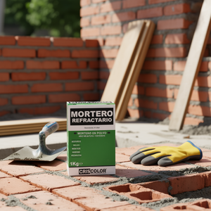 Criscolor Mortaio Refrattario in Polvere 1Kg Resistente al Calore per Uso Interno ed Esterno - Product Image 3
