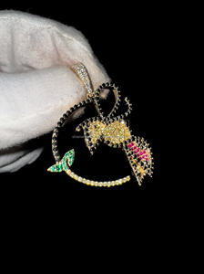 Iced Dove Peace Gemstone Moissanite <b>Pendant</b> 10K <b>Solid</b> Real <b>Gold</b> Custom Necklace Dainty Humming Bird Hip Hop Charms Cute Gifting - Product Image 4