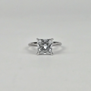 แหวนหมั้นเพชรทรงเจ้าหญิง VIBHINI ทอง 14K ประดับเพชรแบบ Bezel Setting เครื่องประดับหรูหราสำหรับผู้หญิง รับรองโดย IGI รุ่น VR-593 - Product Image 3