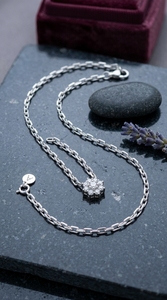 10k Solid white Gold High Polish <b>Cable</b> <b>Link</b> Pendant Necklace Chain - Product Image 5