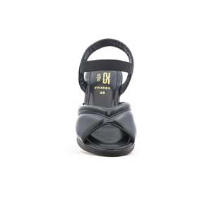 Sandalia negra con tacón formal FR4885 - Product Image 1