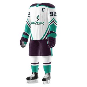 Uniforme de Hockey sobre hielo Unisex, uniforme de alta calidad con logotipo bordado, oferta - Product Image 3