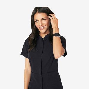 Haut de blouse médicale classique, uniforme d'infirmière d'hôpital, tissu extensible flexible, col en V, vêtements de travail unisexes - Product Image 3