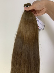 Precio al por mayor Extensiones de cabello a granel Cabello virgen Double Drown 100 gramos Todos los colores 22 pulgadas - Product Image 2