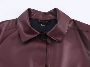Veste en simili cuir pour femme, tendance streetwear, coupe ajustée, légère, confortable, pour tous les jours - Product Image 2