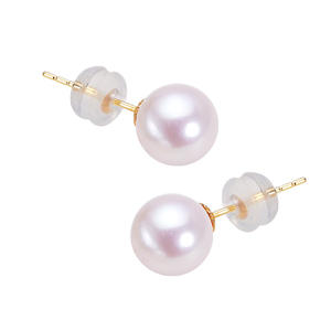 Pendientes de Oro de 18K con Perlas de Agua Dulce Edison Blancas de 11-12mm Redondas con Imperfecciones Incluidas - Product Image 5