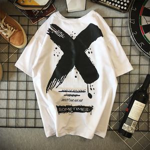 All'ingrosso Logo personalizzato Oversize cotone t-shirt uomo e donna manica corta Hip Hop Street Wear <span class=keywords><strong>con</strong></span> marchio personalizzato - Product Image 2