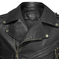 Veste en cuir PU fine à capuche pour homme, style cowboy, personnalisable