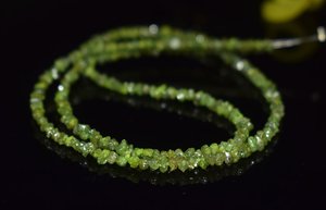 Perles brutes de diamant vert naturel de 16 pouces, pépites de diamant brut non taillées, perles lâches pour la fabrication de bijoux, vente en gros - Product Image 5