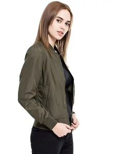 Blouson bomber pour femme personnalisé avec broderie, design réversible et respirant, logo personnalisé, haute qualité, veste pour la saison froide - Product Image 2