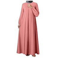 Abaya longue ample respirante à manches longues pour femmes musulmanes du Moyen-Orient, en polyester brodé de sequins, vente en gros OEM de haute qualité