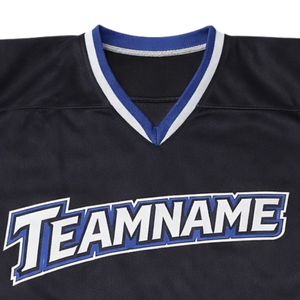 Camiseta de Hockey sobre Hielo Sublimada Personalizada en Blanco, Verde Azulado y Morado, Uniforme de Hockey Profesional con Nombre del Equipo, Camiseta Deportiva Transpirable para Hombre - Product Image 5