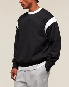 Sweat-shirt surdimensionné à col rond en molleton brossé doux, marque privée, fournisseur en gros OEM ODM pour les chaînes de magasins de détail - Product Image 2