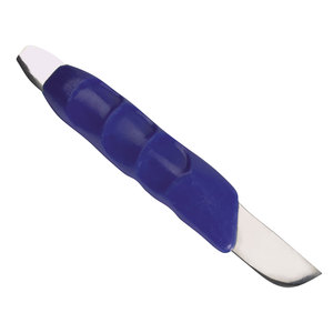 Couteau à plâtre à lame courte en acier inoxydable avec manche en plastique bleu anatomiquement profilé 160 mm Instrument de laboratoire dentaire - Product Image 5