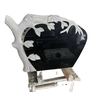Lápidas de Granito Negro Absoluto de Diseño Moderno, Monumentos, Losas Gruesas, Conmemorativas, Garantía de 2 Años, Grado de Exportación de la India - Product Image 1