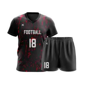 Sports Wear Custom Sublimation Sports Uniform Set V-neck Line Jersey And <b>Shorts</b> Men Sports Jersey <b>Shorts</b> Kit 2pcs Team Uniform - Product Image 2
