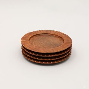 Piatto Decorativo in Legno Artigianale da 13 Pollici, Marrone, Sottopiatto in Legno per Cene e Decorazioni da Tavola - Product Image 6