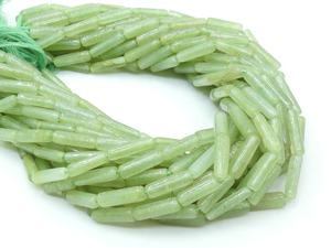 Perles en tube d'aventurine verte, brin de 13 pouces (14x4 à 16x5 mm), certifiées par un tiers pour la fabrication de bijoux - Product Image 3