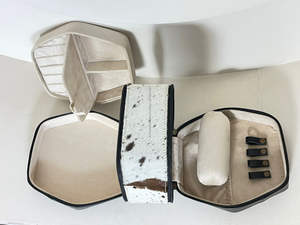 Estuche de Joyería de Cuero de Doble Capa de Alta Calidad, Hecho a Mano, con Cierre, para Mujer, de Cuero Genuino con Pelo de Vaca, Organizador de Joyería de Viaje - Product Image 6