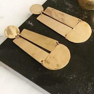 Bijoux de luxe écologiques haut de gamme, fabriqués à la main, modèle 1, en cuivre et laiton durables, pour les fêtes, design exclusif, cristal - Product Image 2