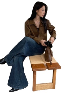 Chaqueta Bomber de Invierno para Mujer, Largo Regular, Color Sólido, Cierre de Cremallera, Logotipo Personalizado, Tela de Lona Frontal, 100% Poliéster - Product Image 5