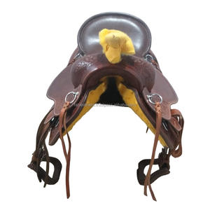Selle d'équitation légère et originale en cuir de style cow-boy américain pour le plaisir occidental, fabriquée à la main, idéale pour le reining et l'équitation - Product Image 4