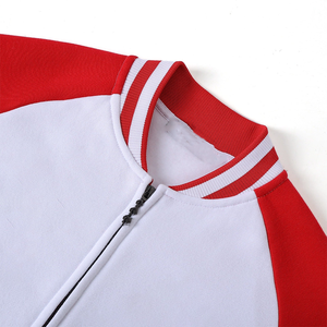 เสื้อแจ็คเก็ตฟลีซวาร์ซิตี้สีขาวแบบกำหนดเองสำหรับผู้ชาย - เสื้อโค้ทบอมเบอร์แบบกลับด้านได้ กันน้ำ พร้อมปักอักษรเชนิลล์ตามสั่งสำหรับผู้ชาย - Product Image 6