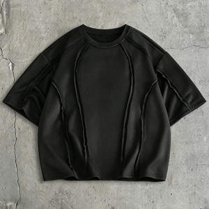 เสื้อยืดแขนสั้นทรงปกติสำหรับผู้ชาย ผ้าฝ้าย 100% เป็นมิตรกับสิ่งแวดล้อม ระบายอากาศได้ดี แห้งเร็ว ผ้า 300 กรัม สไตล์ลำลอง - Product Image 6
