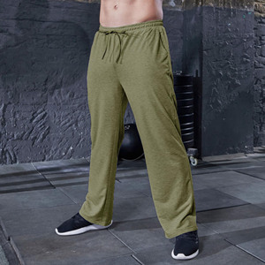 Men's <b>Trousers</b> 100% Cotton Simple <b>Drawstring</b> with Solid Pattern Style and Custom Front Logo with Multi-Color Options Men's Pants - Product Image 3