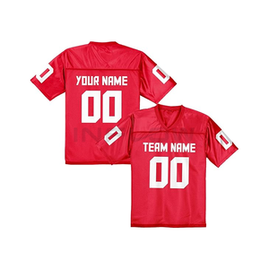 เสื้อฟุตบอลอเมริกันแบบตาข่ายโพลีเอสเตอร์พิมพ์ลายแบบซับลิเมชั่นคุณภาพสูงสั่งทำ OEM ทรงโอเวอร์ไซส์ บ็อกซี่ ครอป ไซส์พลัส - Product Image 4