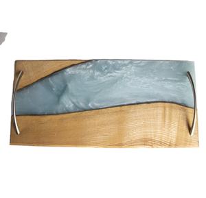 Vente chaude À La Main En Bois Servant Plateau En Résine Époxy Alimentaire & Boisson Plateau De Service À La Maison Hôtel Utilisation ou Comme Cadeau But Plateau En Résine - Product Image 1