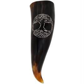 Corne à boire artisanale de luxe 2026, sculptée à la main en buffle, style Viking médiéval, écologique, portable, souvenir, couleur naturelle - Product Image 4