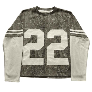 เสื้อยืดลายพรางแขนยาว300G เสื้อเจอร์ซีย์ผ้าฝ้าย100% สองชั้นลายกราฟิกตามสั่งเป็นมิตรกับสิ่งแวดล้อม - Product Image 1