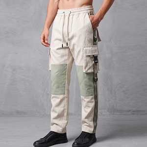 Men Street Cargo <b>Pants</b> <b>Summer</b> Lightweight Drawstring Waist Cargo Trouser Pajama Men Outdoor Fashion 6 Pocket <b>Pants</b> Men's - Product Image 1