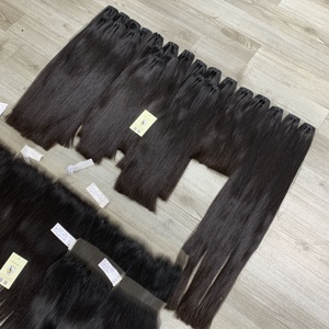 Raw vietnamita 13x6 HD para cierre Frontal de encaje cutícula alineada cabello humano liso para cierre Frontal suizo HD cabello humano - Product Image 3