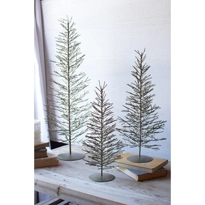 Christmas Tree Ornament Stand with Star Top Bendable <b>Branches</b> Indoor Decor Silver Finish - Product Image 2