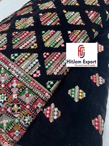 Embroidered Brocade Fabric with <b>Sequin</b> and Metallic Thread Heavyweight Cushion Material in <b>Red</b> Pink Green and Gold Patterns - Product Image 6