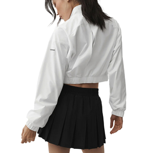Veste courte personnalisée pour femme, style Clubhouse, légère, zippée, athleisure, pour le sport, fabrication OEM sous marque privée - Product Image 6