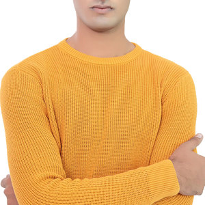 Fashion Wear Pullover Knitted Casual Winter Men's Sweaters 100% Cotton Heavy Duty Quick Dry Breathable for Sale - Product Image 5