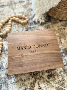 Personalized Baby Keepsake Box <b>Memory</b> <b>Gift</b> Box for Baby Shower Embossed Design Rustic Style Eco-Friendly Wooden <b>Gift</b> - Product Image 1